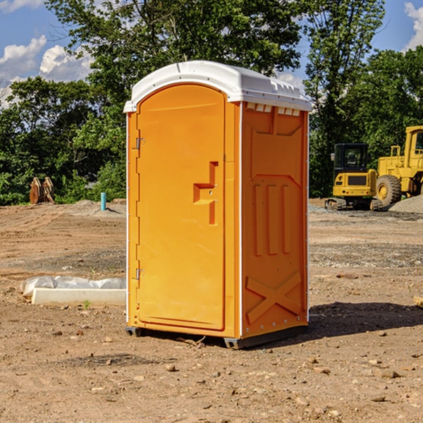 how often are the portable restrooms cleaned and serviced during a rental period in Allenwood